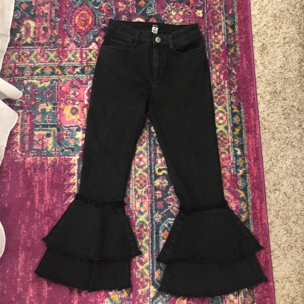 BDG Kick flare black jeans